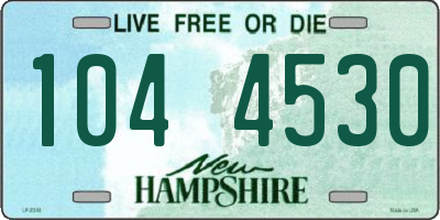 NH license plate 1044530