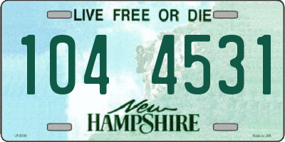 NH license plate 1044531