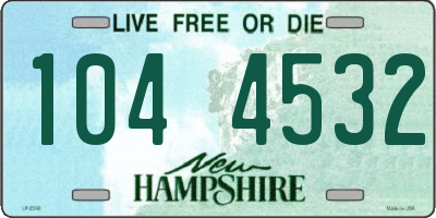 NH license plate 1044532