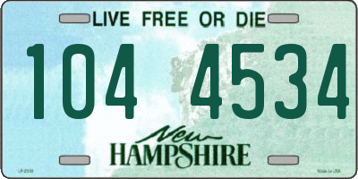 NH license plate 1044534
