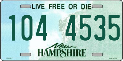 NH license plate 1044535