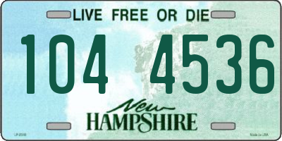 NH license plate 1044536