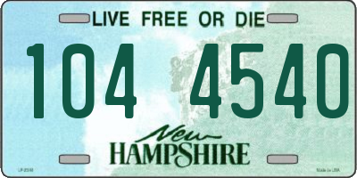 NH license plate 1044540
