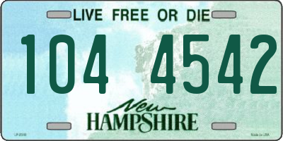 NH license plate 1044542