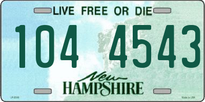 NH license plate 1044543