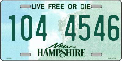 NH license plate 1044546