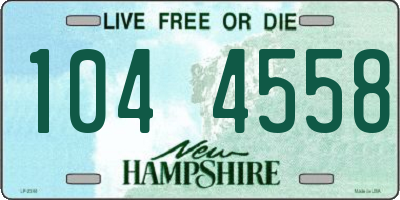 NH license plate 1044558