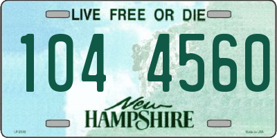 NH license plate 1044560