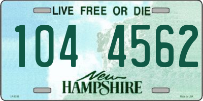 NH license plate 1044562
