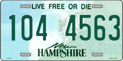 NH license plate 1044563