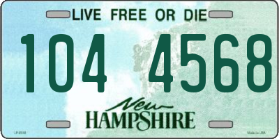 NH license plate 1044568