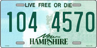 NH license plate 1044570