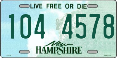 NH license plate 1044578