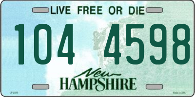 NH license plate 1044598