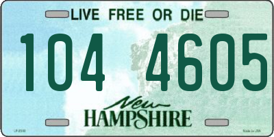 NH license plate 1044605