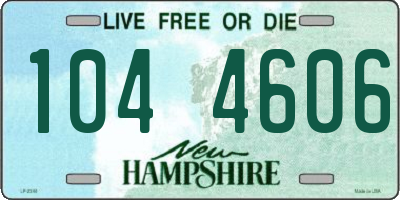 NH license plate 1044606