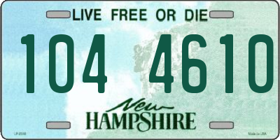 NH license plate 1044610