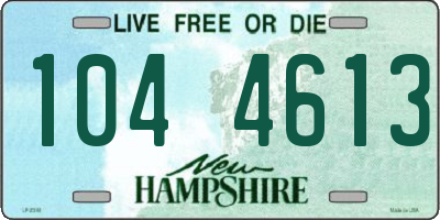 NH license plate 1044613