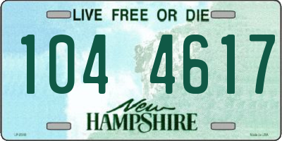 NH license plate 1044617