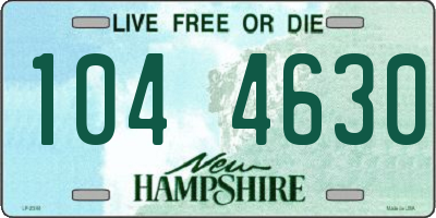 NH license plate 1044630