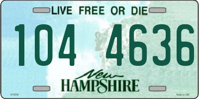NH license plate 1044636