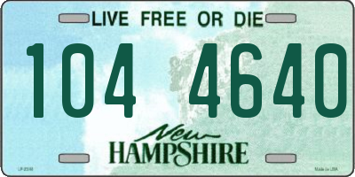 NH license plate 1044640