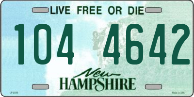 NH license plate 1044642
