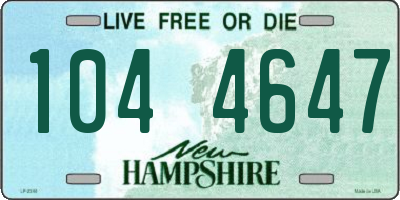 NH license plate 1044647