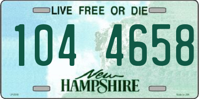 NH license plate 1044658