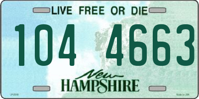 NH license plate 1044663