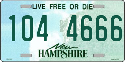 NH license plate 1044666
