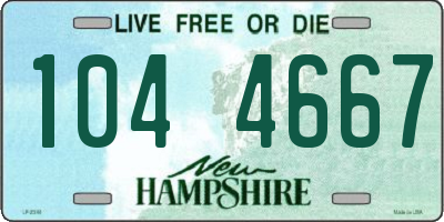 NH license plate 1044667