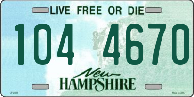 NH license plate 1044670