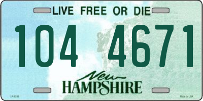 NH license plate 1044671
