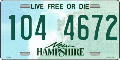 NH license plate 1044672
