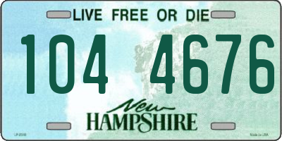 NH license plate 1044676