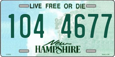 NH license plate 1044677