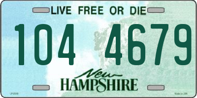 NH license plate 1044679