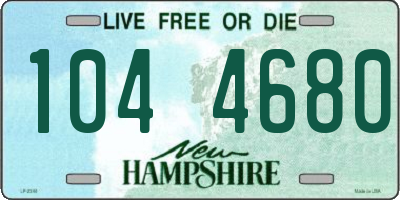 NH license plate 1044680