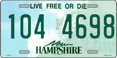 NH license plate 1044698