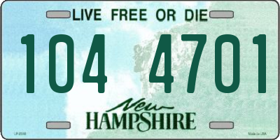 NH license plate 1044701