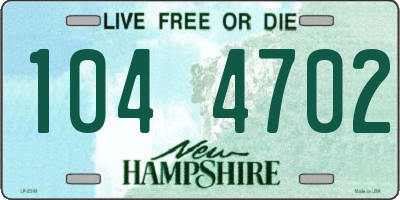NH license plate 1044702