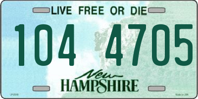 NH license plate 1044705