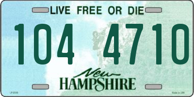 NH license plate 1044710