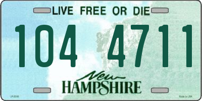 NH license plate 1044711
