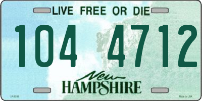 NH license plate 1044712