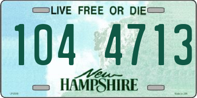 NH license plate 1044713