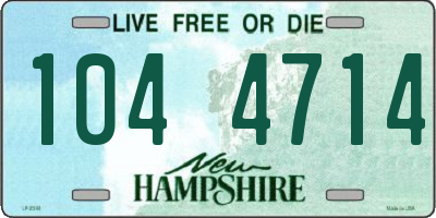 NH license plate 1044714