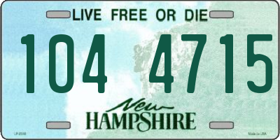 NH license plate 1044715