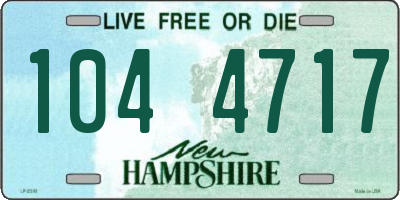 NH license plate 1044717